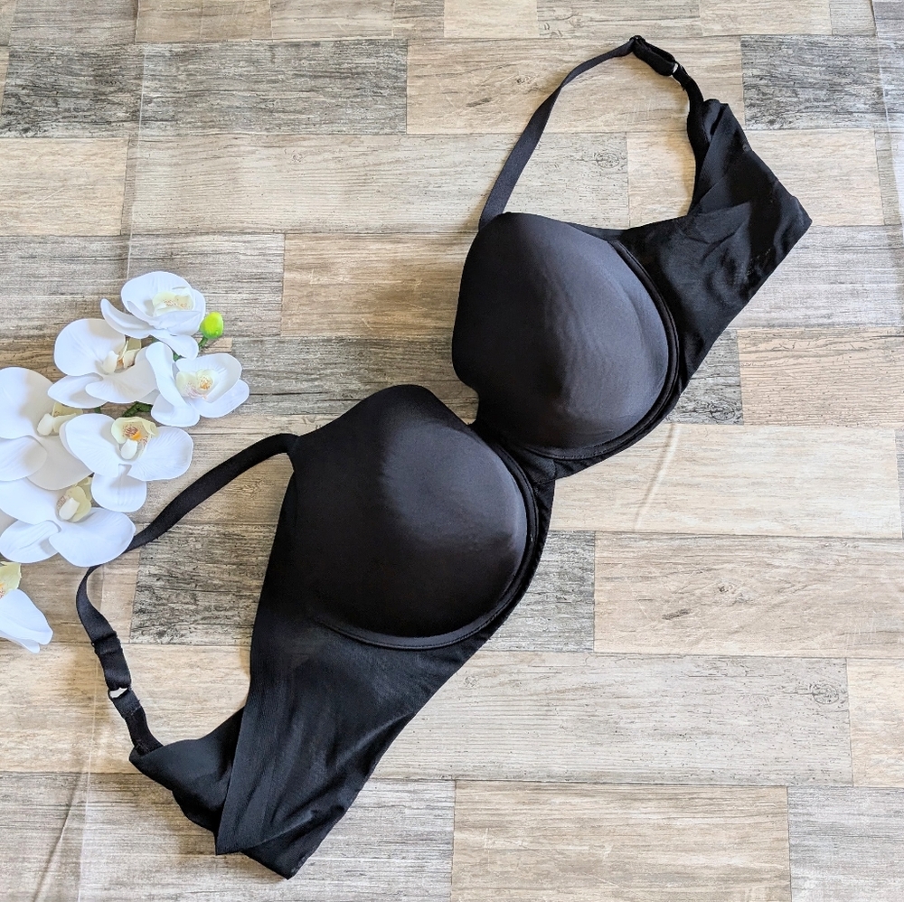 Wacoal Black Side Smoothing Lightly Lined Underwire Bra Size 42D EUC